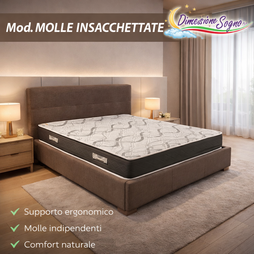 Materasso Matrimoniale Carbon a Molle Insacchettate