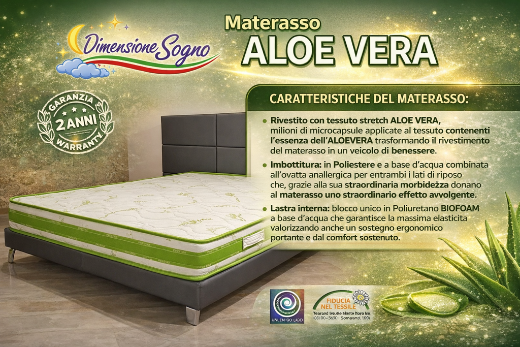 Materasso matrimoniale Modello ALOE VERA