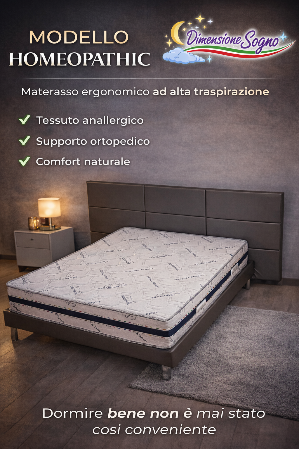 MATERASSO MATRIMONIALE HOMEOPATIC